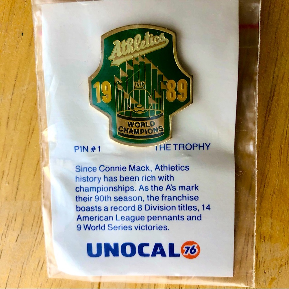 Vintage Pin - Oakland A’s 1989 Champions